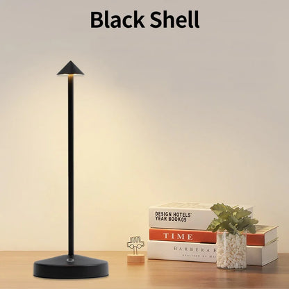 Rechargeable Table LED Lamp Touch Sensor Night Desk Lamp for Restaurant Hotel Bar Bedroom 3 Color Temperatures Stepless Dimming