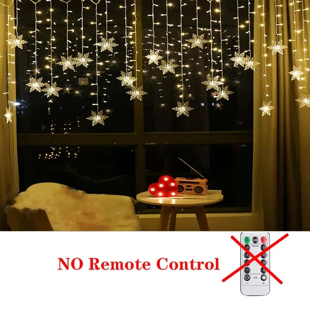 Garland Curtain Christmas Lights Led String Fairy Lights 3.5M 220V/110V Outdoor For Room Party Holiday 2022 New Year Decoration