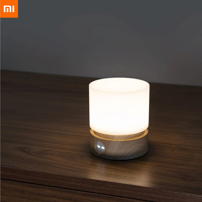 Xiaomi HBK Cylindrical Lamp USB Night Lamp Bedside Desktop LED Desk Lamp Promise Touch LED Breathing Atmosphere Lamp