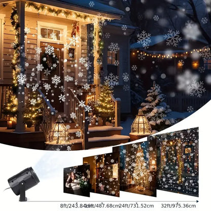 1pc Versatile LED Snowflake Projector USB Powered Rotating Night Light for Christmas Halloween Decoration Perfect for Home Party