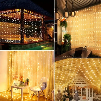 3M 4M 6M LED 8 Mode Fairy Light Wedding Party Decor Christmas Holiday Light Garland Birthday Decoration USB Curtain String Light