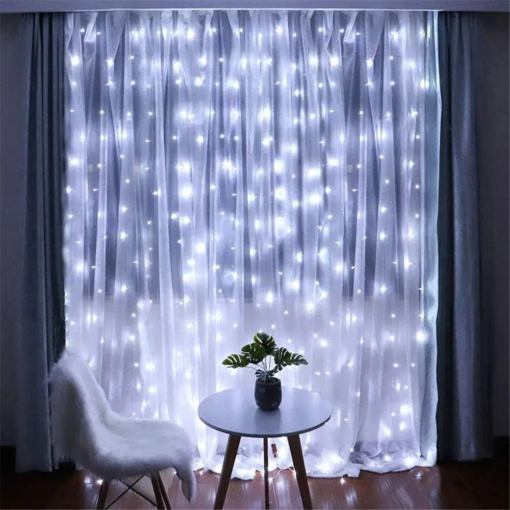 6/3M LED Curtain Garland USB String Lights Fairy Festoon Remote Control New Year Christmas Halloween Decorations for Home Room