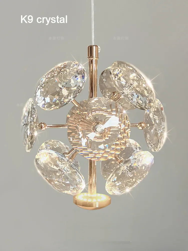 Modern K9 Pure Crystal Small Chandelier Light Lluxury Crystal