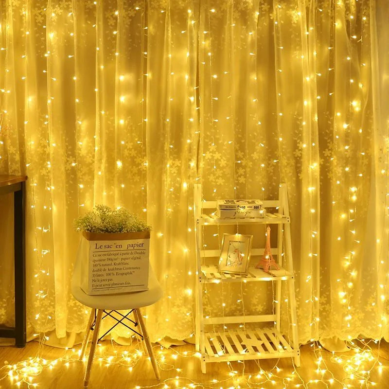 3/6M USB LED String Light 8 Mode Remote Christmas Fairy Garland Curtain Light Decor For Home Holiday Decorative New Year Lamp