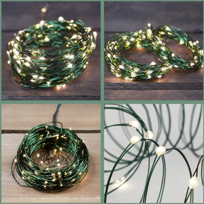 10M100LED String Lights Green Wire Fairy Lights Warm White Garland for Outdoor Home Christmas Wedding Party Garden Decoration