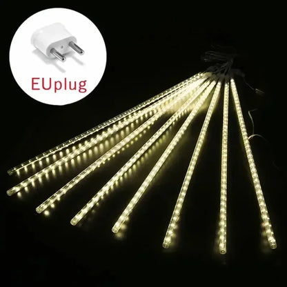 8 Tubes Meteor Shower Rain Led String Lights Street Garlands Christmas Tree Decorations for Outdoor New Year Fairy Garden Lights