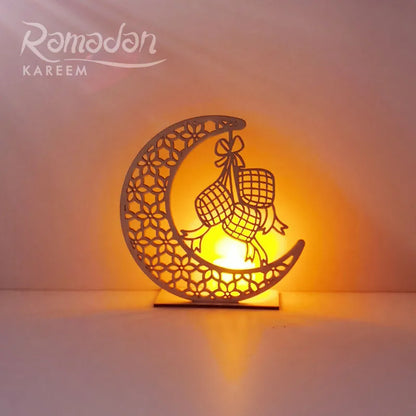 Ramadan Countdown Calendar Eid Mubarak Wooden Ornament 2023 Ramadan Decoration for Home Islam Muslim Party Decor Ramadan Kareem