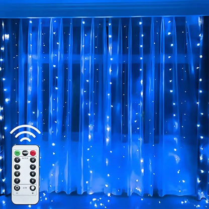 LED Garland Curtain Lights 8 Modes USB Remote Control Fairy Lights String Wedding Christmas Decor for Home Bedroom New Year Lamp