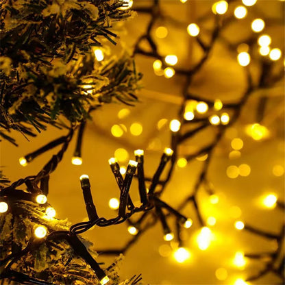 1000/1500LED EU Plug Christmas Firecrackers String Lights Outdoor Waterproof Garden Fairy Lights for Party Wedding Garland Decor