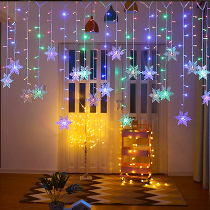 Garland Curtain Christmas Lights Led String Fairy Lights 3.5M 220V/110V Outdoor For Room Party Holiday 2022 New Year Decoration