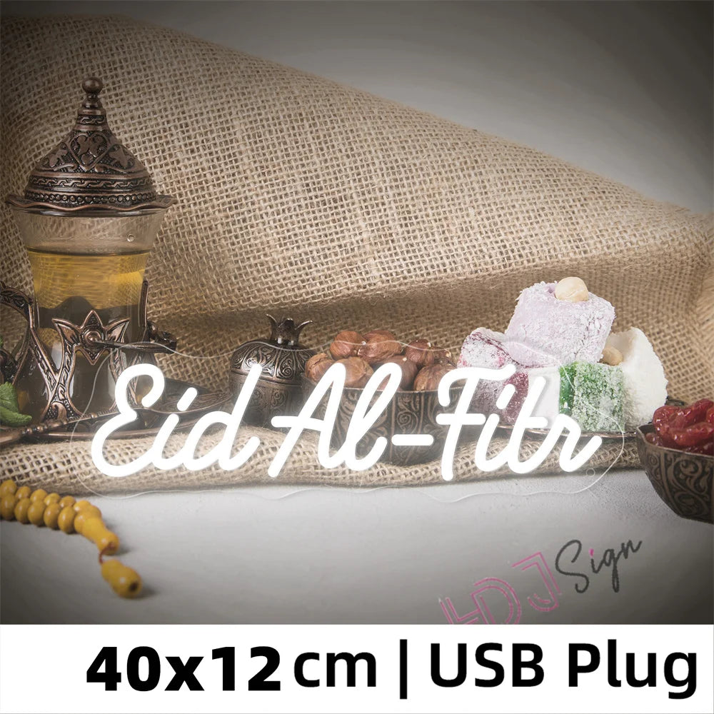 Eid Mubarak Neon Led Sign Ramadan Neon Lights Room Decoration Bedroom Decor Neon Light Wall Decoration Led Lamp USB Home Light