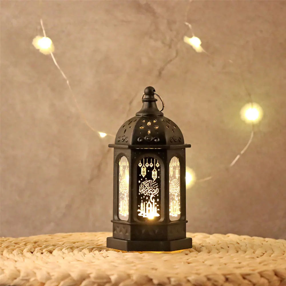 Muslim Ramadan Lantern Decor Ornament EID Mubarak LED Festival Night Light Eid Al Adha Gift Gurbang Ramadan Decoration for Home