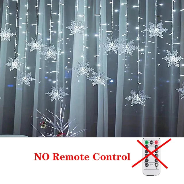 Garland Curtain Christmas Lights Led String Fairy Lights 3.5M 220V/110V Outdoor For Room Party Holiday 2022 New Year Decoration