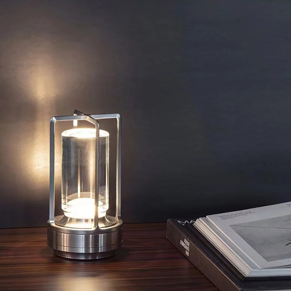 Rechargeable cross shaped table lamp