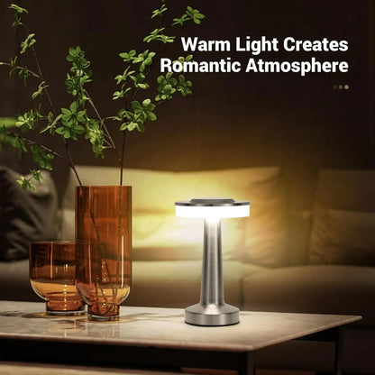 LED Table Lamp Touch Sensor Rechargeable Desktop Night Light Wireless Reading Lamp for Restaurant Hotel Bar Bedroom Decor Light