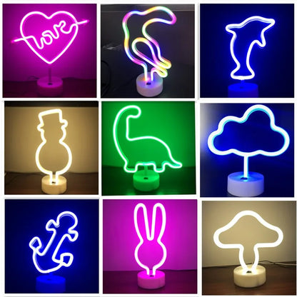 Flamingo LED Lights Neon Light Sign Bedroom Decor Neon Sign Night Lamp for Rooms Wall Art Bar Party USB or Battery Powered