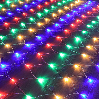 1.5X1.5/10x1/6x4M Led Net Mesh String Light Outdoor Curtain Icicle Light Christmas Garland Light For Garden Party Holiday Decor