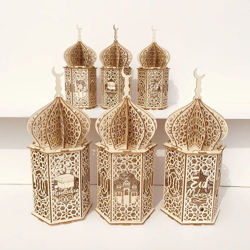 Ramadan Countdown Calendar Eid Mubarak Wooden Ornament 2023 Ramadan Decoration for Home Islam Muslim Party Decor Ramadan Kareem