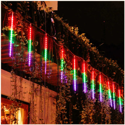 32/24/12 Tubes 30/50cm LED Meteor Shower Fairy String Garland Curtain Lights Christmas Decor Outdoor Wedding Street Garden Decor