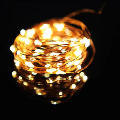 Waterproof USB/Battery LED String Light 5M 10M Copper Wire Fairy Garland Light Lamp for Christmas Wedding Party Holiday Lighting