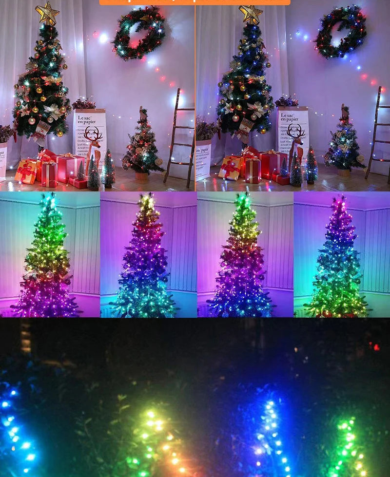 Copper Wire LED Pixel String DC5V 12mA 3pin 50mm/100mm Pitch SK6812 Christmas Lights for Bedroom WS2812B RGBIC Full Color