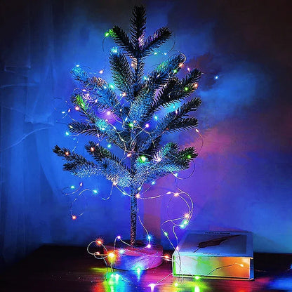 5M 10M Copper Wire LED String Lights Holiday Lighting Fairy Garland for Christmas Tree New Years Wedding Party Decoration