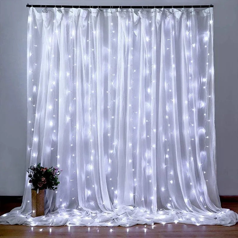 3/6M USB LED String Light 8 Mode Remote Christmas Fairy Garland Curtain Light Decor For Home Holiday Decorative New Year Lamp