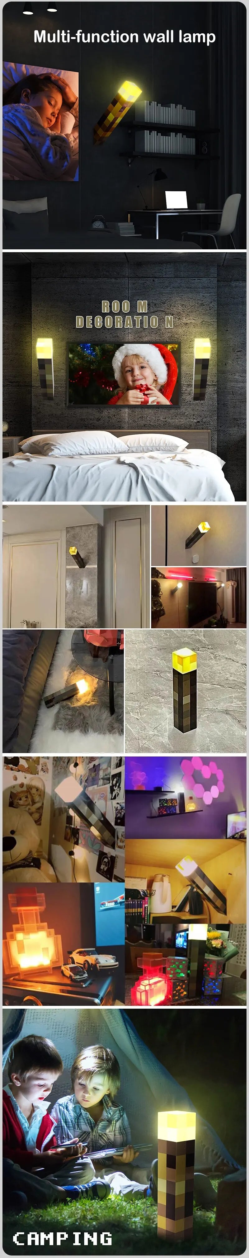 Brownstone Flashlight LED Night Light Bedroom Decorative Light Color Changing Bottle Weapon USB Charging with Buckle Kids Gift