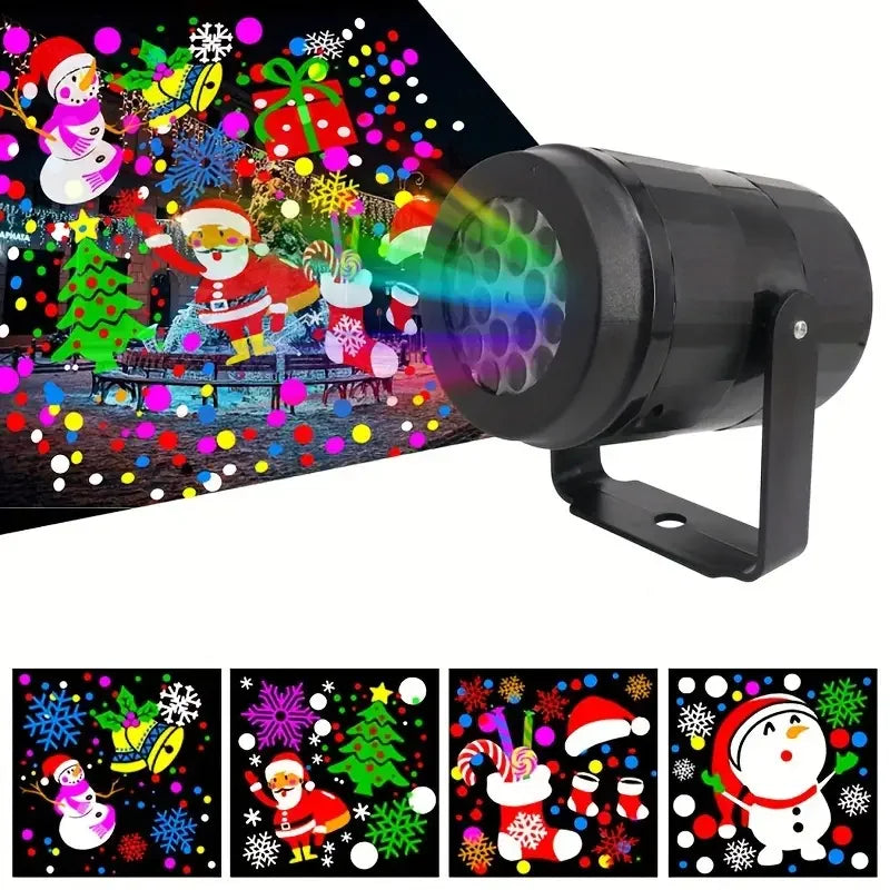 1pc Versatile LED Snowflake Projector USB Powered Rotating Night Light for Christmas Halloween Decoration Perfect for Home Party