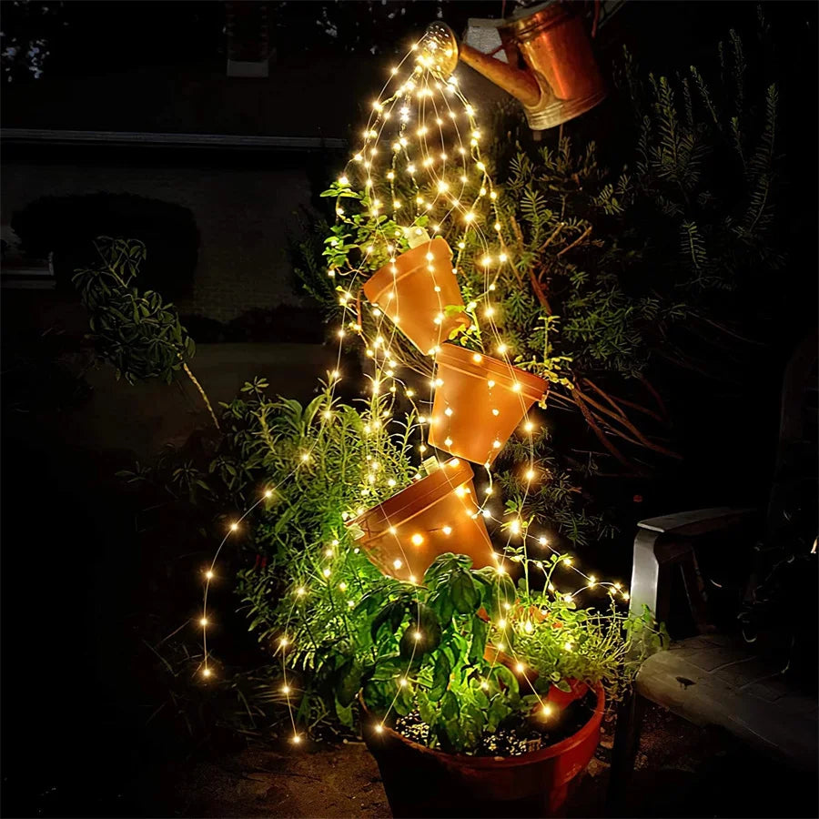 New 100/200LED Copper Wire Tree Vine Waterfall String Lights DIY Christmas Garland Fairy Lights for Party Wedding Holiday Decor