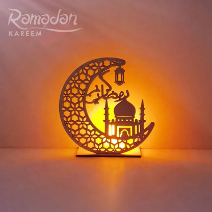 Ramadan Countdown Calendar Eid Mubarak Wooden Ornament 2023 Ramadan Decoration for Home Islam Muslim Party Decor Ramadan Kareem