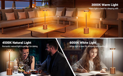 LED Desk Lamp Usb Rechargeable Table Lamp Bar Restaurant Ambiance Wireless Touch Lamps Waterproof Led Lights For Hotel Bedroom