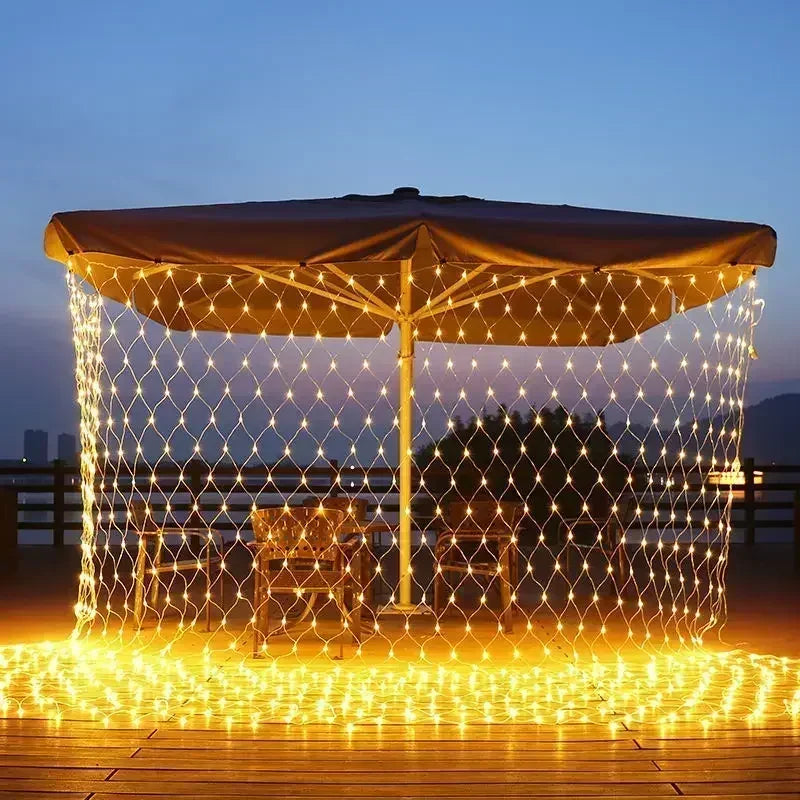 1.5x1.5M 3x2M 6x4M LED Net Mesh Fairy String Light Garland Window Curtain Christmas Fairy Light Wedding Party Holiday Light