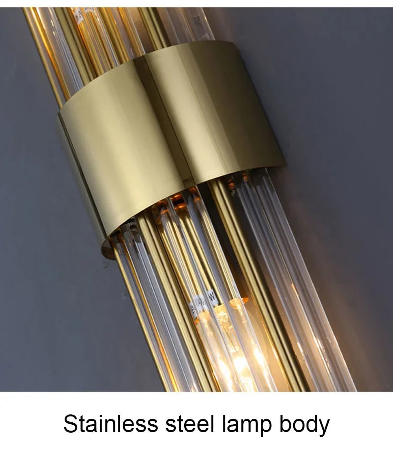 Retro LED Luxury Wall Light Modern Gold