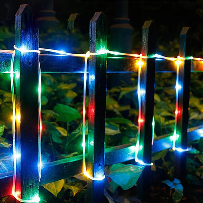 Waterproof Garland 200/300LEDs Tube String Lights Outdoor 8 Modes Christmas Fairy Lights for Garden Party Wedding New Year Decor