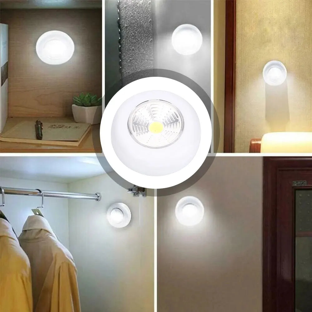 COB LED Under Cabinet Light With Adhesive Sticker Wireless Wall Lamp Wardrobe Cupboard Drawer Closet Bedroom Night Light