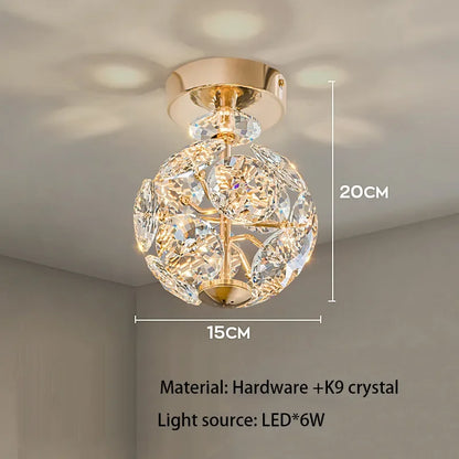 Modern K9 Pure Crystal Small Chandelier Light Lluxury Crystal