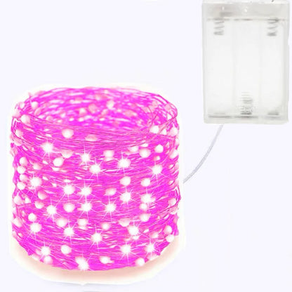 50Leds 100Leds Battery String Fairy Lights Copper Wire Christmas Light  Wedding Party Holiday Fairy Lights Battery Power Supply