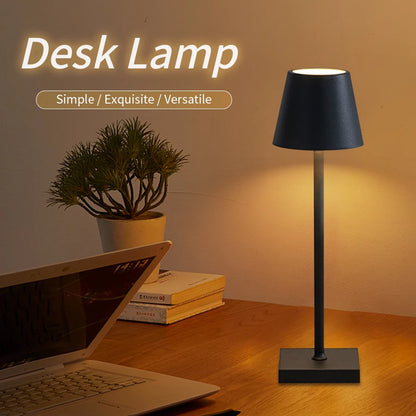 Rechargeable LED Table Lamp USB Wireless Charging Desk Lamp Touch Bedside Night Light For Bedroom Study Office Bar Cafe Clubs