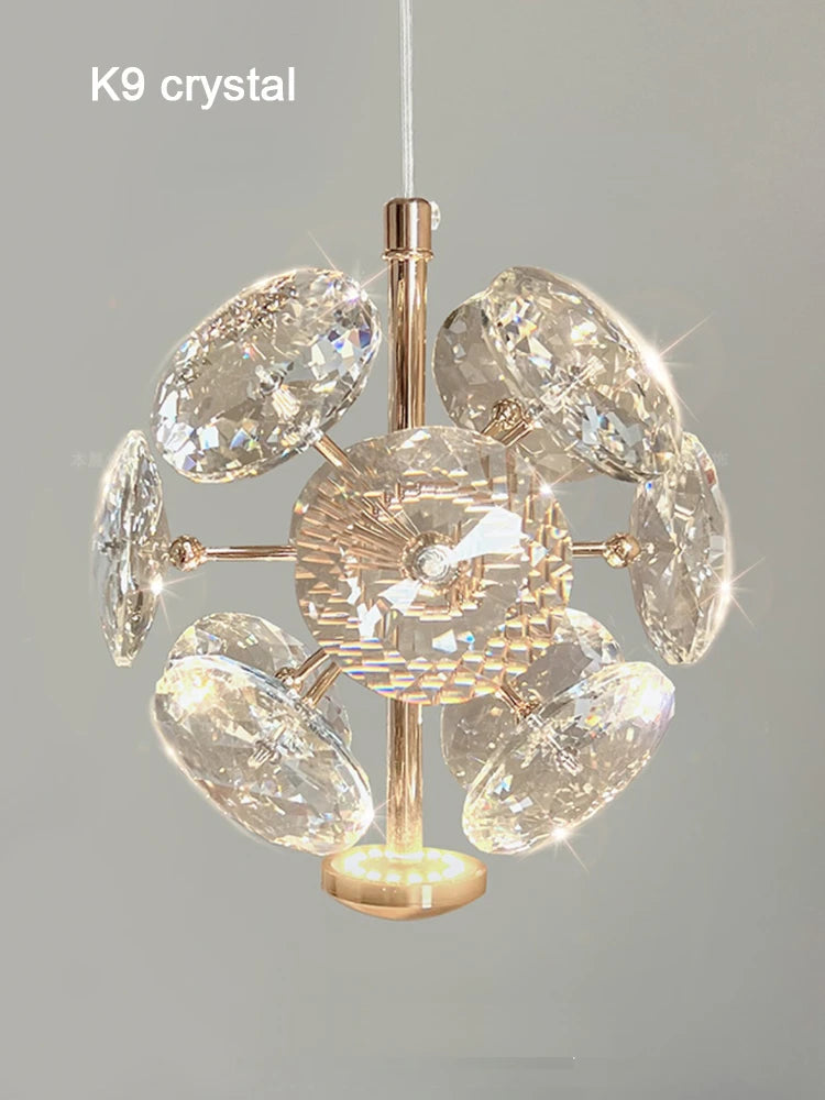 Modern K9 Pure Crystal Small Chandelier Light Lluxury Crystal