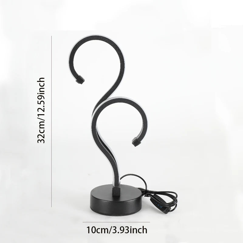 1PC Creative Double Question Mark Desk Lamp USB Three Color Dimming Bedroom Eye Protection Nightlight