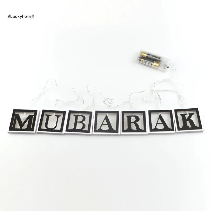 LED String Light Mubarak Decoration Ramadan Lamp Hanging Pendant Happy Eid Islam Party Supplies 11UA