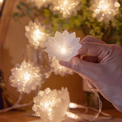 3M LED Fiber Optic Fairy Light Battery Powered Garland Christmas Decoration Party New Year's Decor Artificial Flowers Festoon