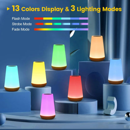 Touch Bedside Light, Bedroom Night Light/remote Control Desk Light, Dimmable, 13 Color Color Changing Small Night Light