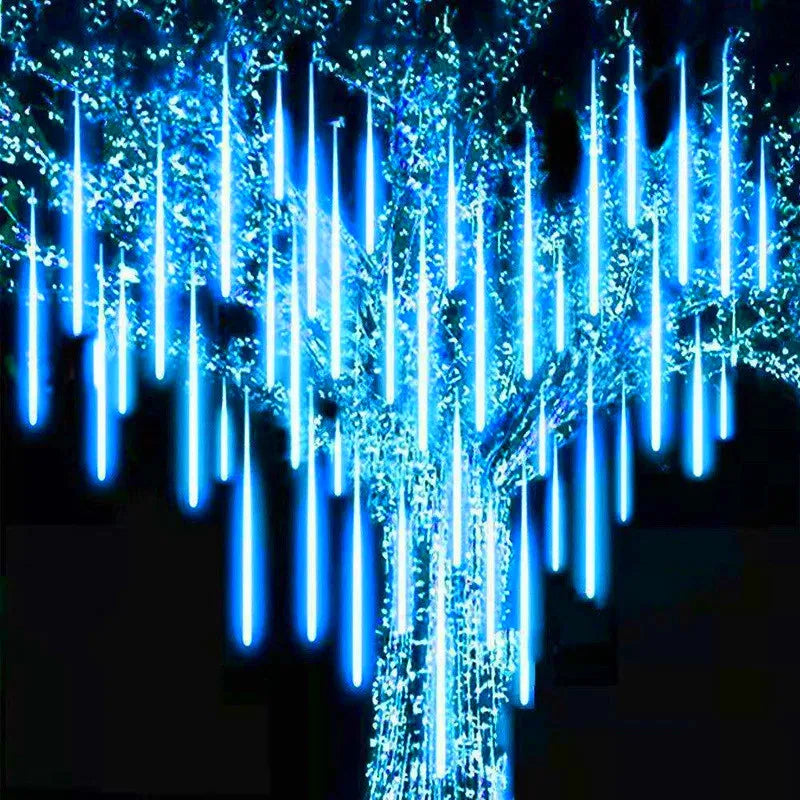 32/24/12 Tubes 30/50cm LED Meteor Shower Fairy String Garland Curtain Lights Christmas Decor Outdoor Wedding Street Garden Decor