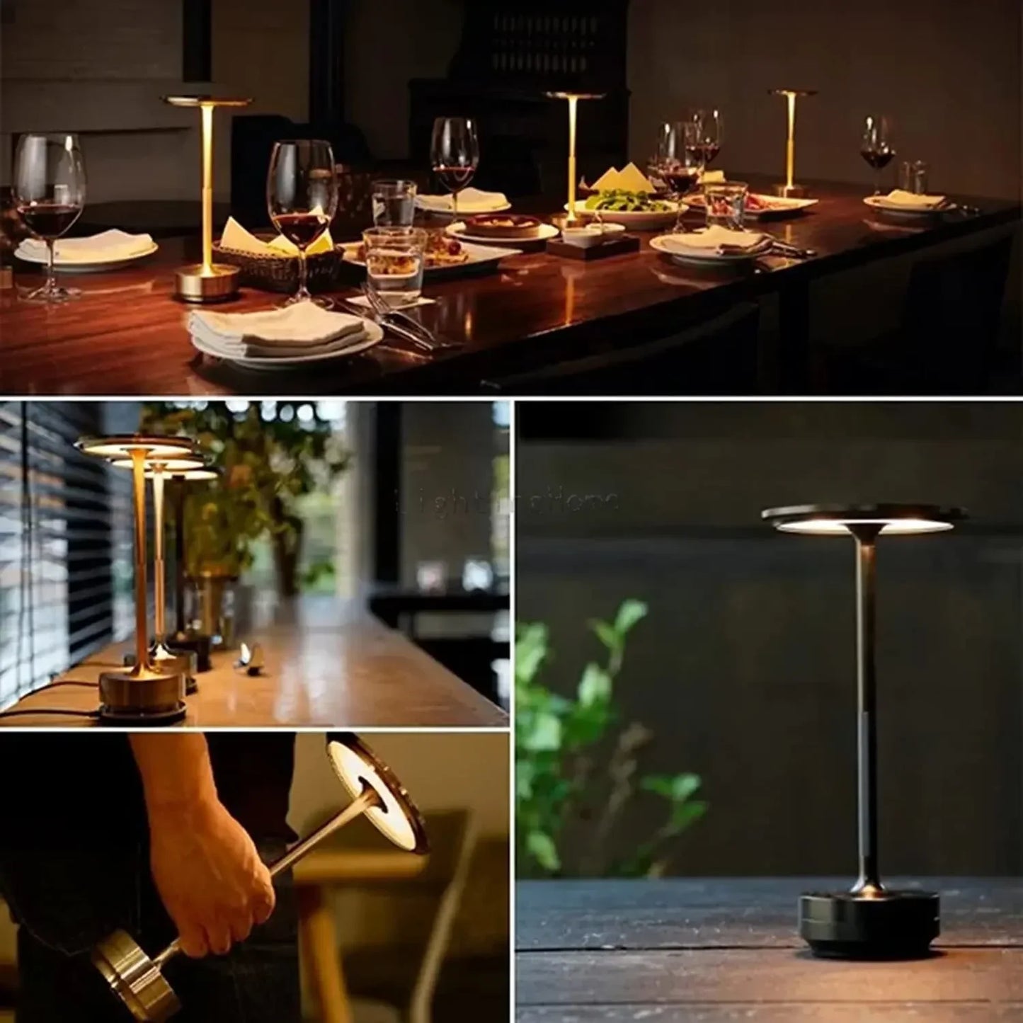 Metal LED Touch Table Lamp Portable Cordless Bedside Light Claeted Rechargeable Nordic Led Lamp Coffee Table Decoration