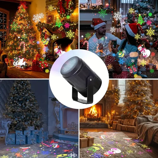 1pc Versatile LED Snowflake Projector USB Powered Rotating Night Light for Christmas Halloween Decoration Perfect for Home Party