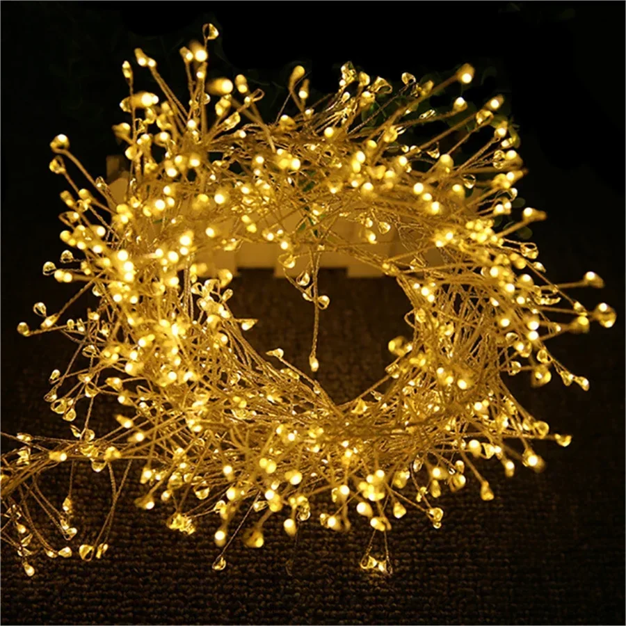 36M Cluster LED String Fairy Lights Sliver Wire Outdoor Christmas Tree Light Garland For New Year Street Home Party Wedding