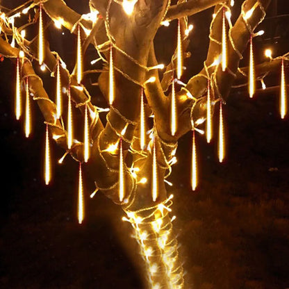 10Tubes Meteor Shower Rain Led String Lights Street Garlands Christmas Tree Decorations for Outdoor New Year Fairy Garden Lights