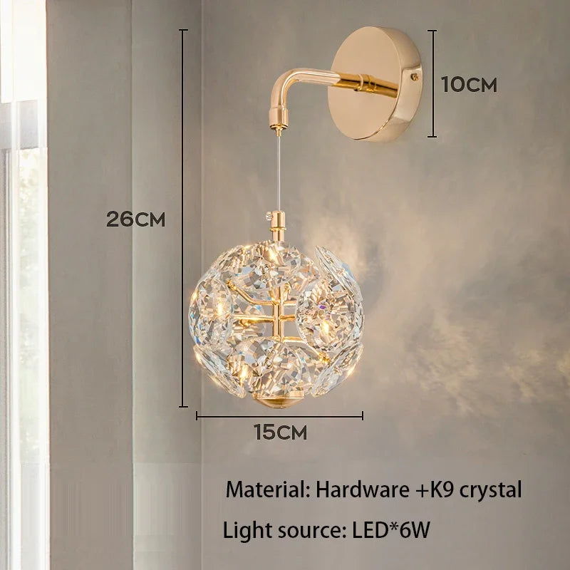 Modern K9 Pure Crystal Small Chandelier Light Lluxury Crystal